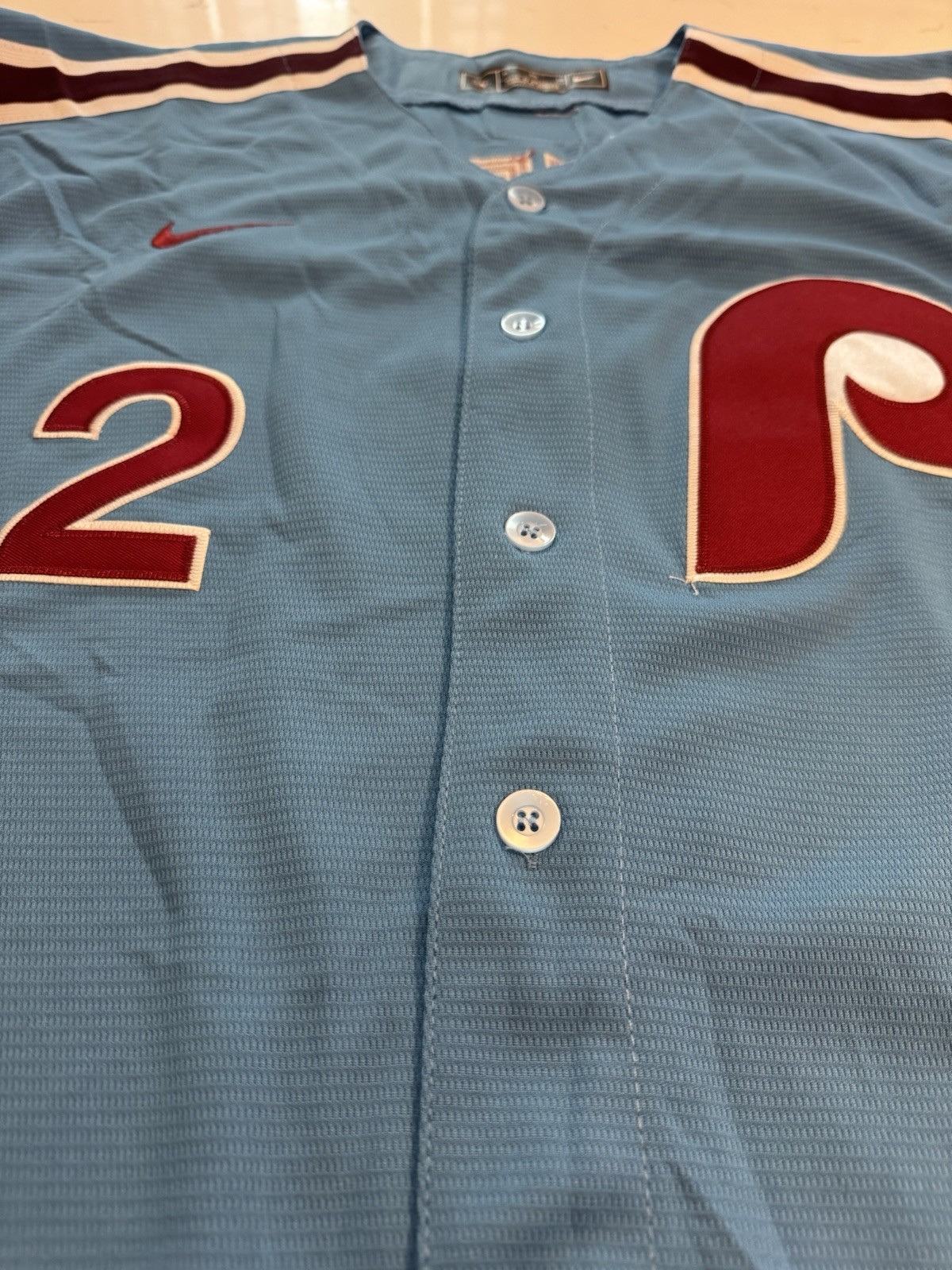 Justin CRAWFORD Philadelphia Phillies #2 Powder Blue Jersey Adult All SIzes