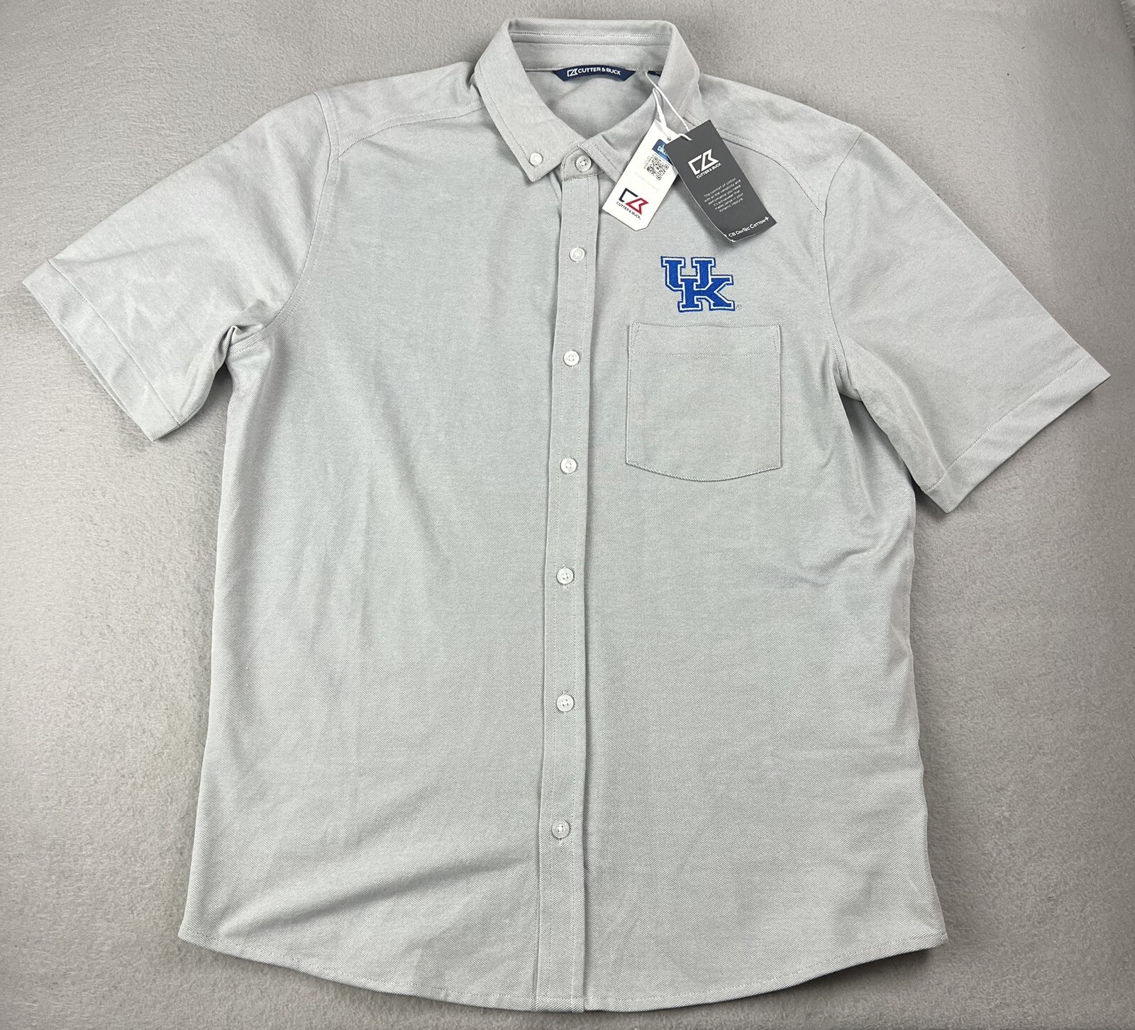 Cutter & Buck Kentucky Wildcats Men’s Button Down Short Sleeve Shirt Size M NWT