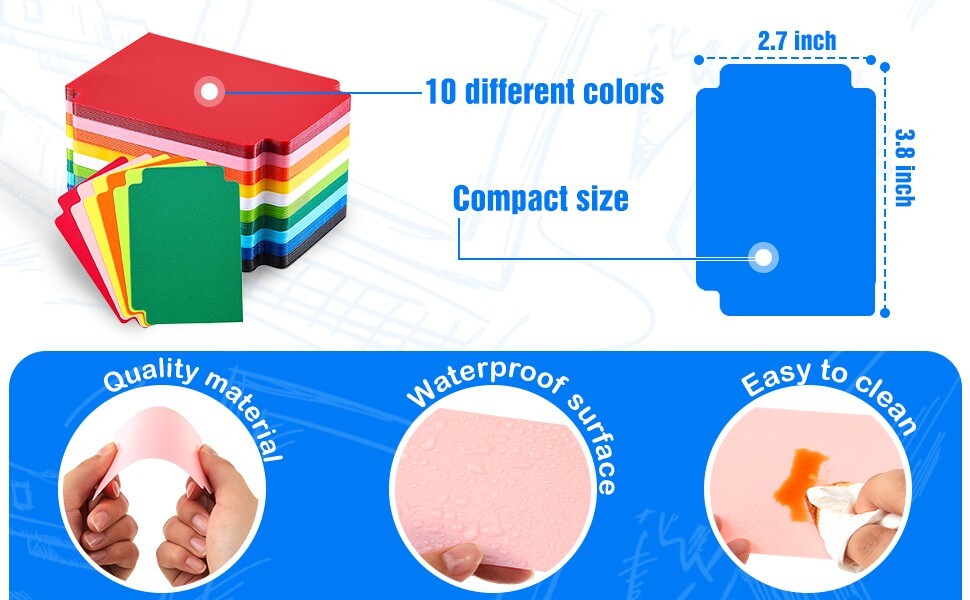Trading Card Dividers Multicolor Card Page Dividers Frosted Card Separator with