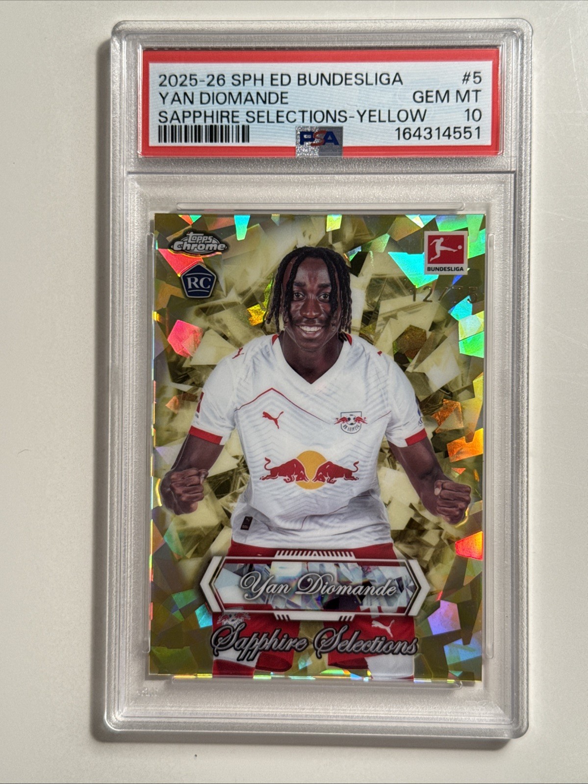 2026 Topps Chrome Sapphire Bundesliga Yan Diomande Sapphire Selections /75