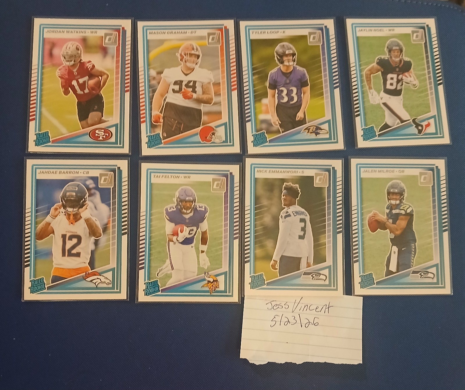 Donruss/Panini Select 2025 145 Football Card Lot. Less Than .50 Cents Per Card