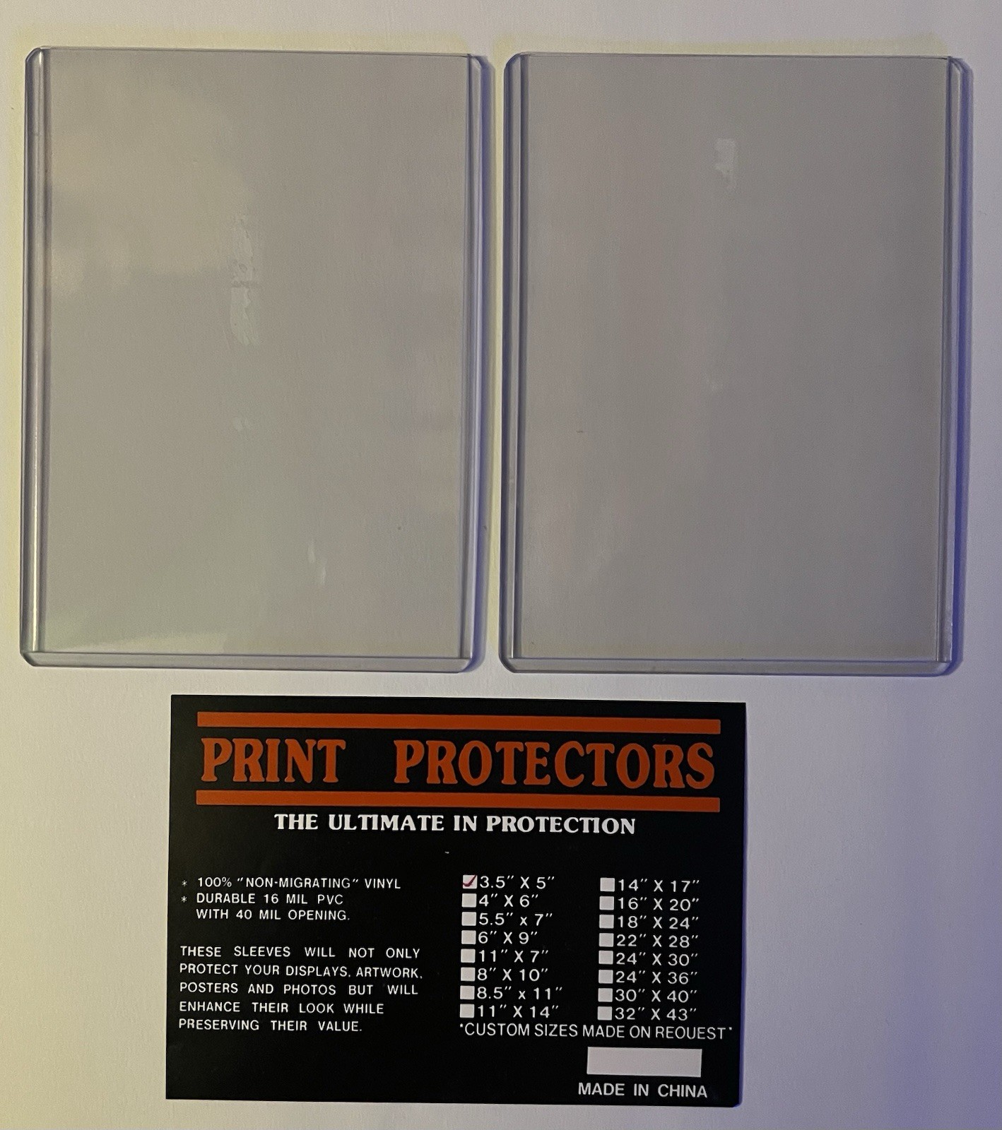 2 Individual PP 3.5″ x 5″ Toploader 3 1/2″ x 5 1/8″ Topload Cards Holder Photos