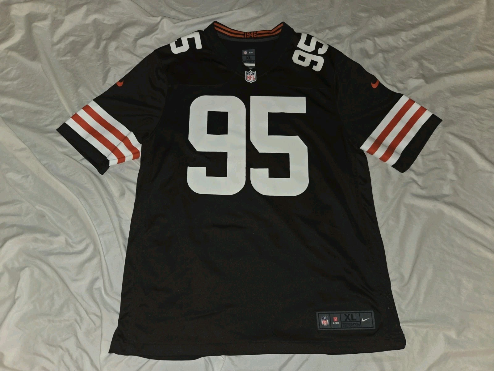 Nike Myles Garrett Cleveland Browns 1946 Alternate Jersey Mens XL Brown 95