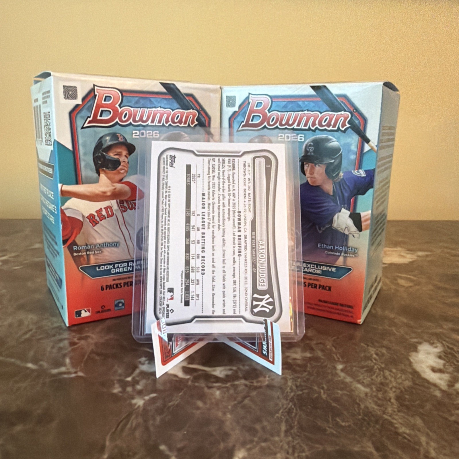 2026 Bowman Baseball • Aaron Judge Base #1 • New York Yankees