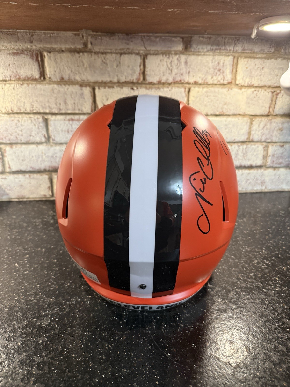 Cleveland Browns Signed Full Size Replica Helmet, Nick Chubb, David Njoku