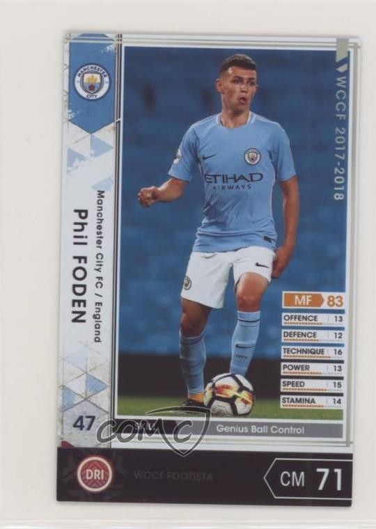 2019-22 WCCF Footista Conversion Cards Phil Foden (2017-18 Panini Extra) 0b67