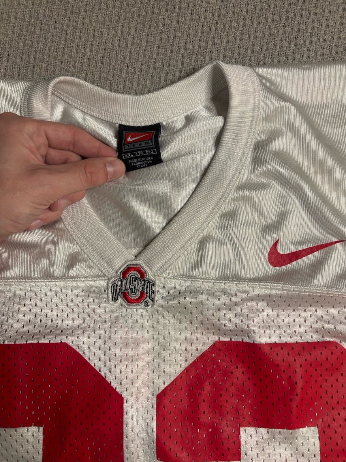 Vintage Ohio State Buckeyes Jersey Mens XL Nike Authentic James Laurinaitis #33