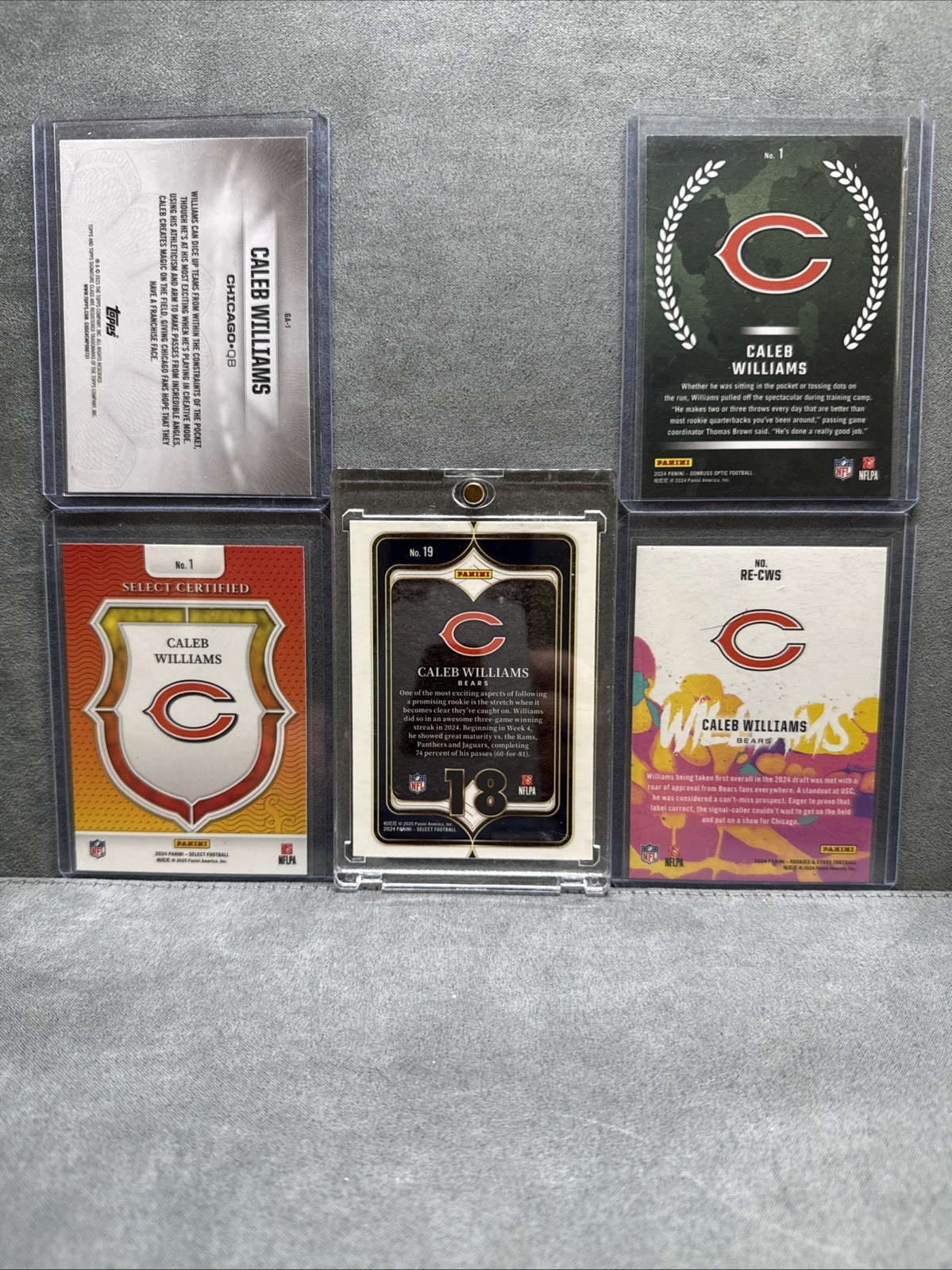 LOT OF 5 CALEB WILLIAMS ROOKIE CARDS