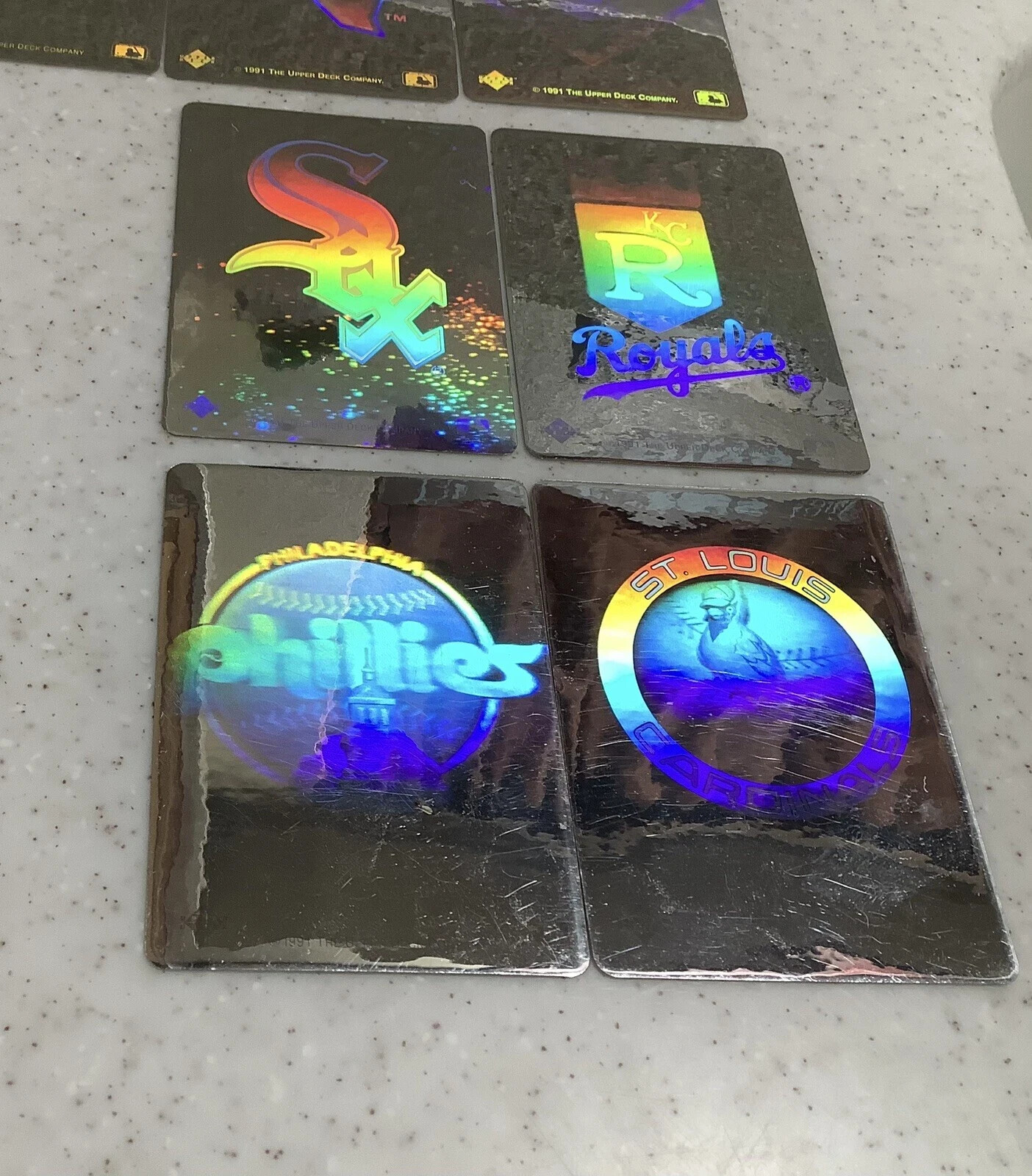 1991 The Upper Deck Company Hologram Cards Stickers Baseball Teams
