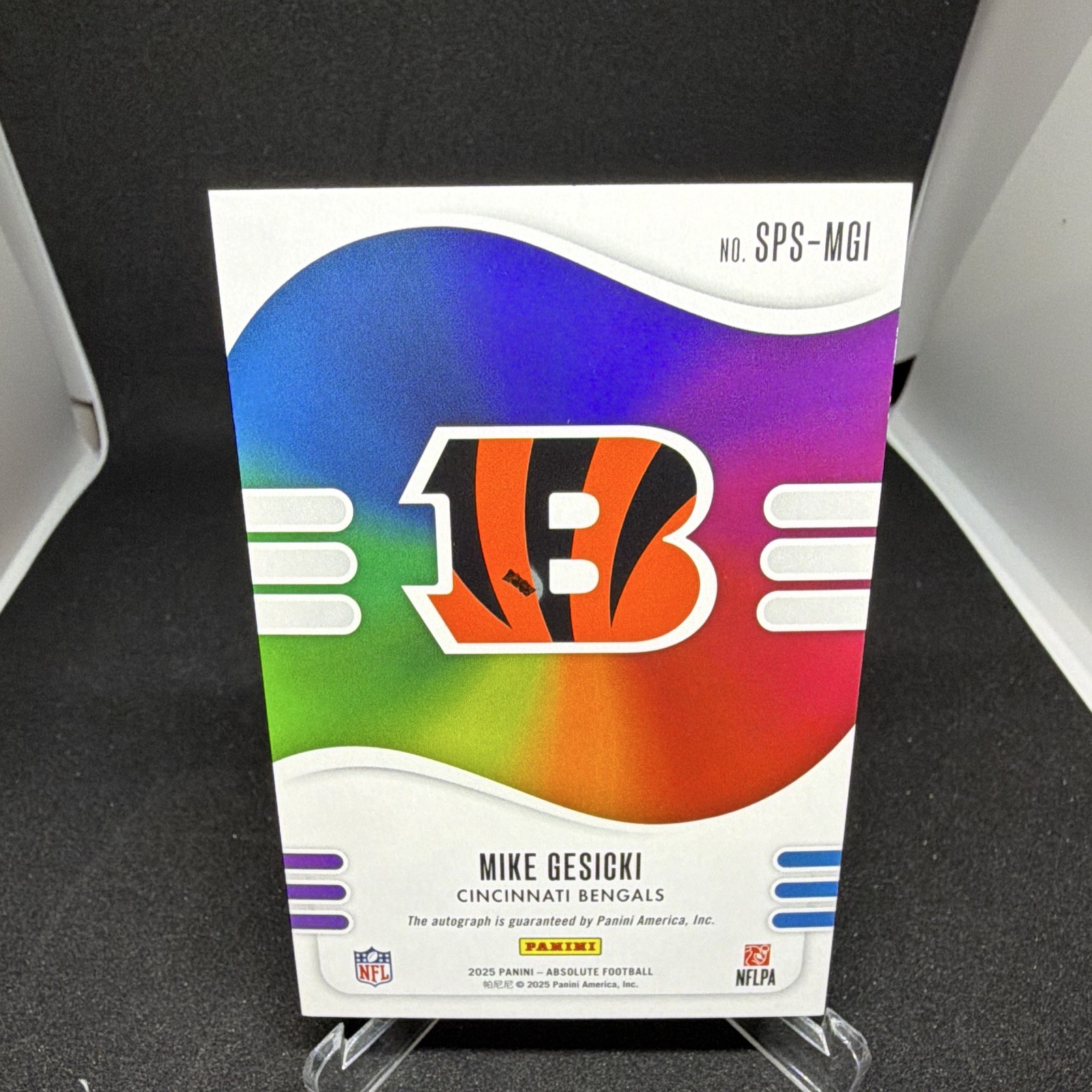 Panini 2025 Absolute Spectrum Signatures Mike Gesicki Bengals #SPS-MGI /25