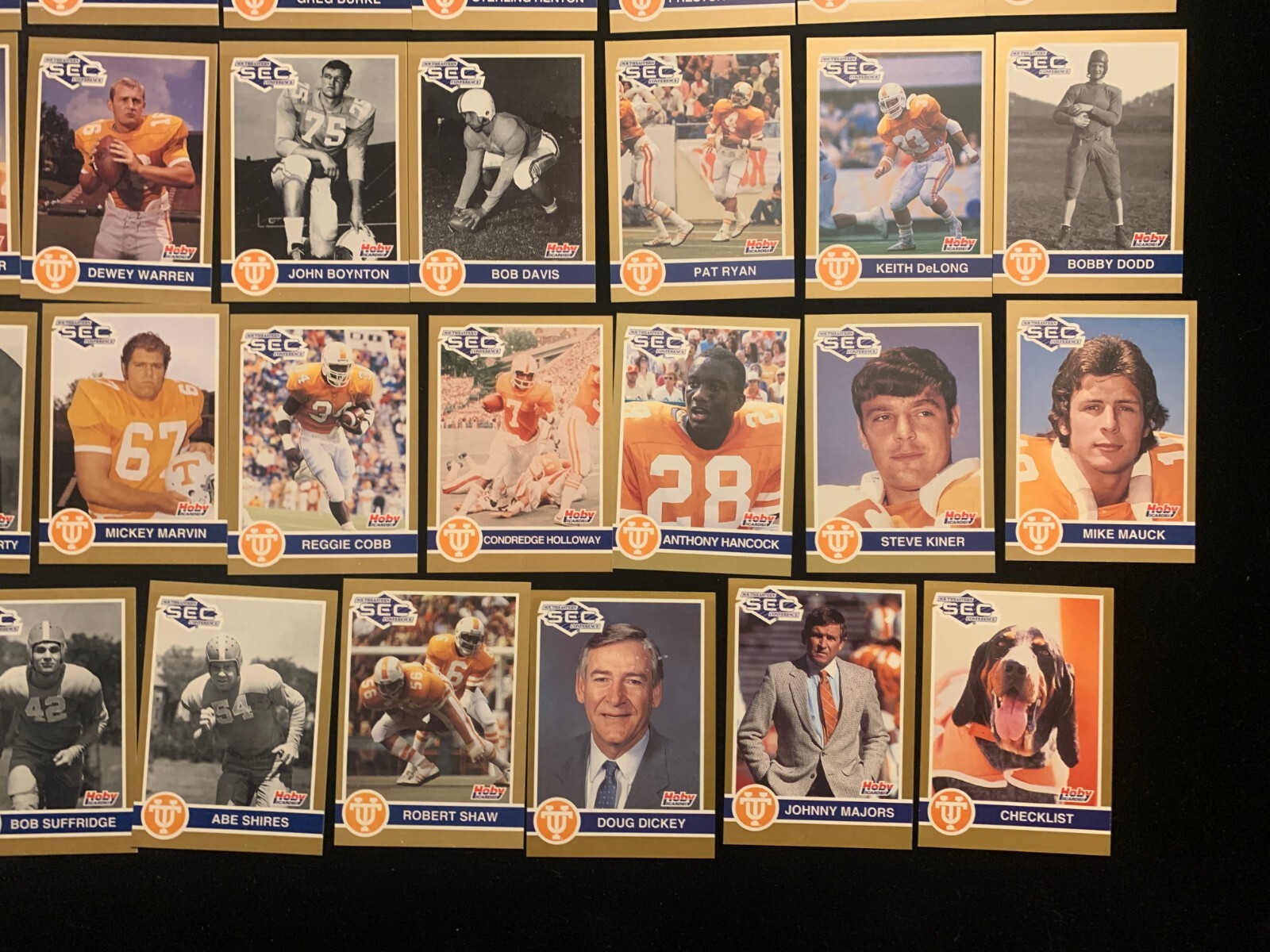 1991 Hoby Stars of SEC TENNESSEE VOLUNTEERS football singles – Choose from list