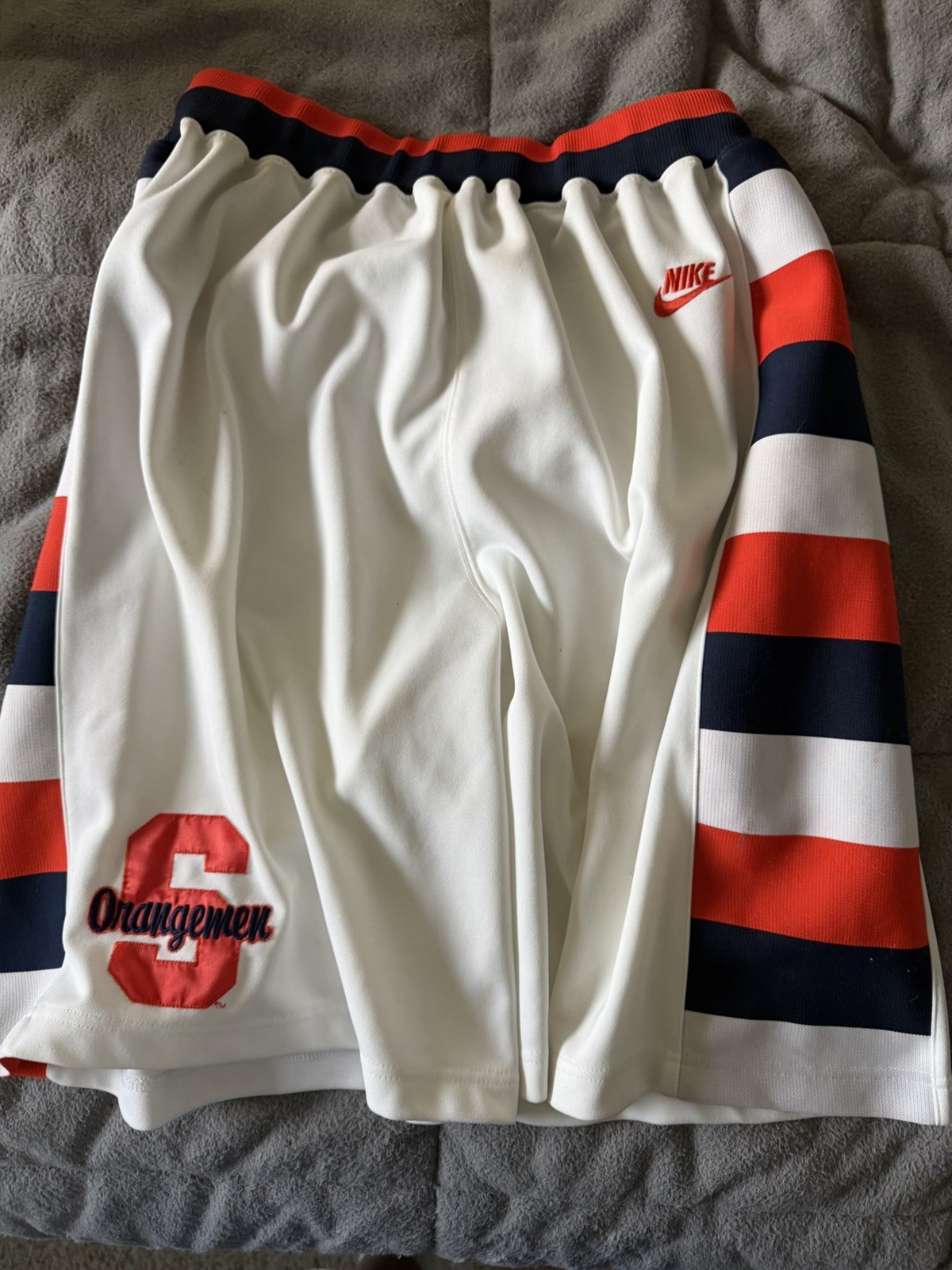 Nike Syracuse Orange Basketball Shorts White Orange Navy