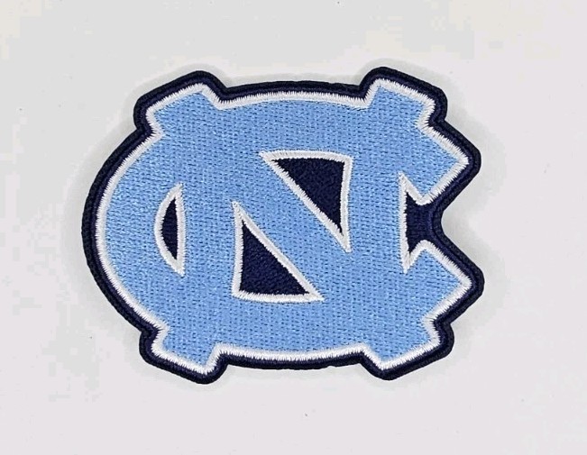 North Carolina Tar Heels IRON ON Embroidered Patch 3×2.5″