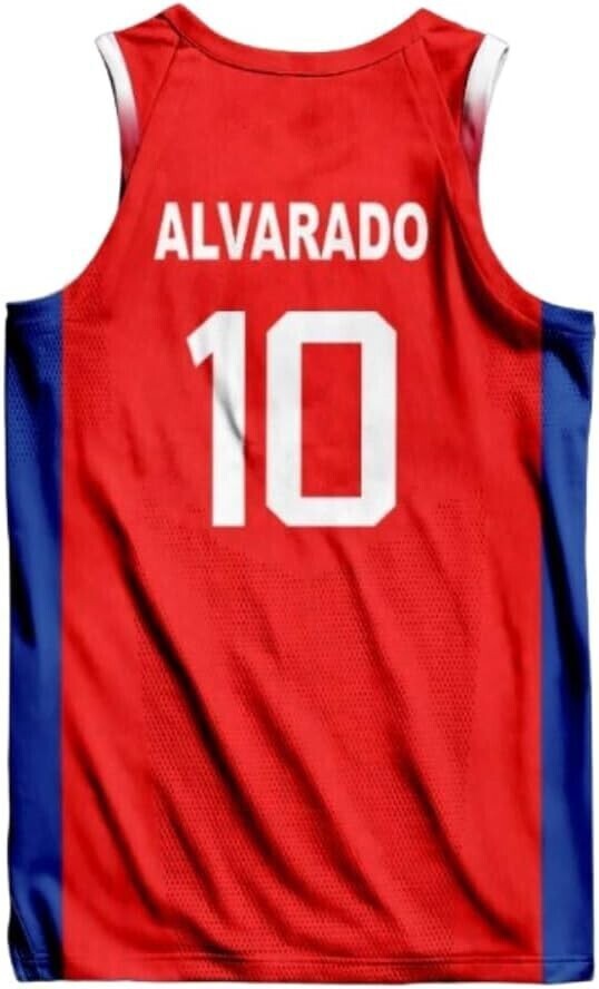 Throwback Retro Alvarado #10 Basketball Jersey Custom Size S-3XL 4 Colors