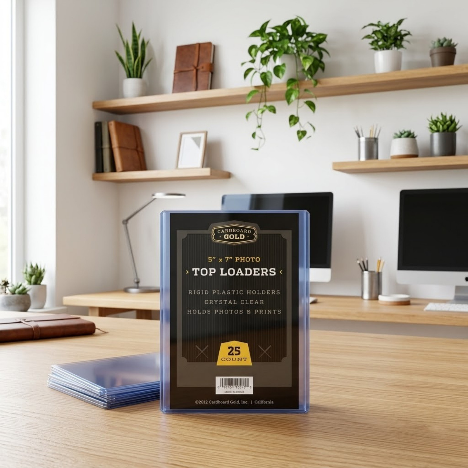500ct Cardboard Gold 5×7 Top Loaders for Postcards/Photos – Clear Rigid PVC