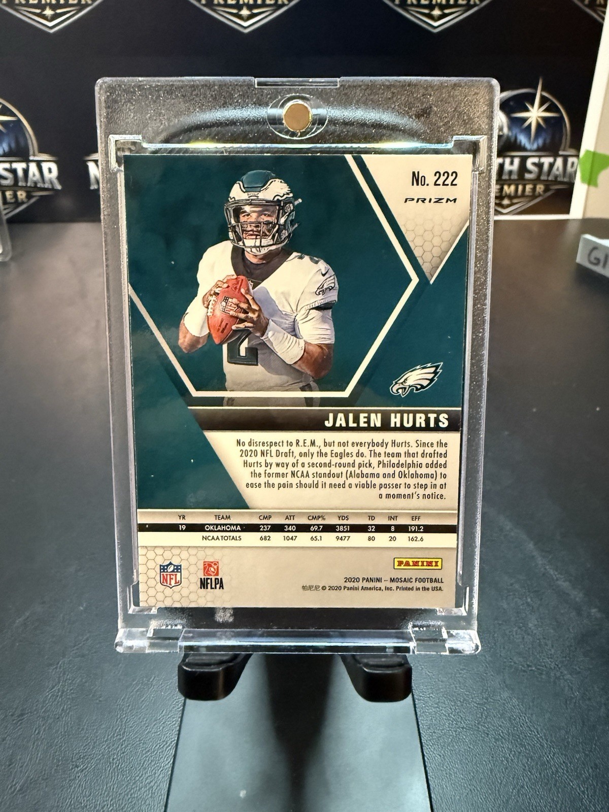 2020 Panini Mosaic – Rookies Jalen Hurts #222 Camo Pink Mosaic Prizm (RC)