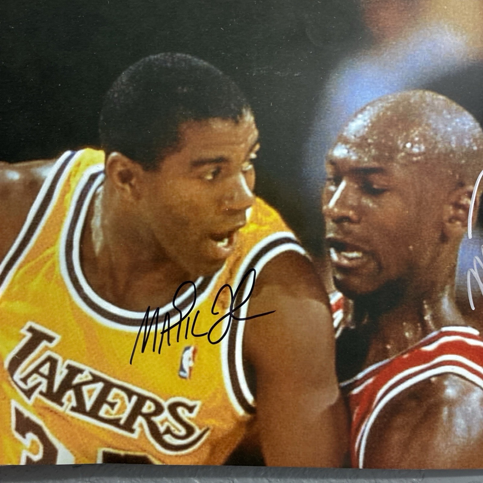 Magic Johnson Michael Jordan Dual Signed 8×10 Photo Auto Autograph w/ Hologram