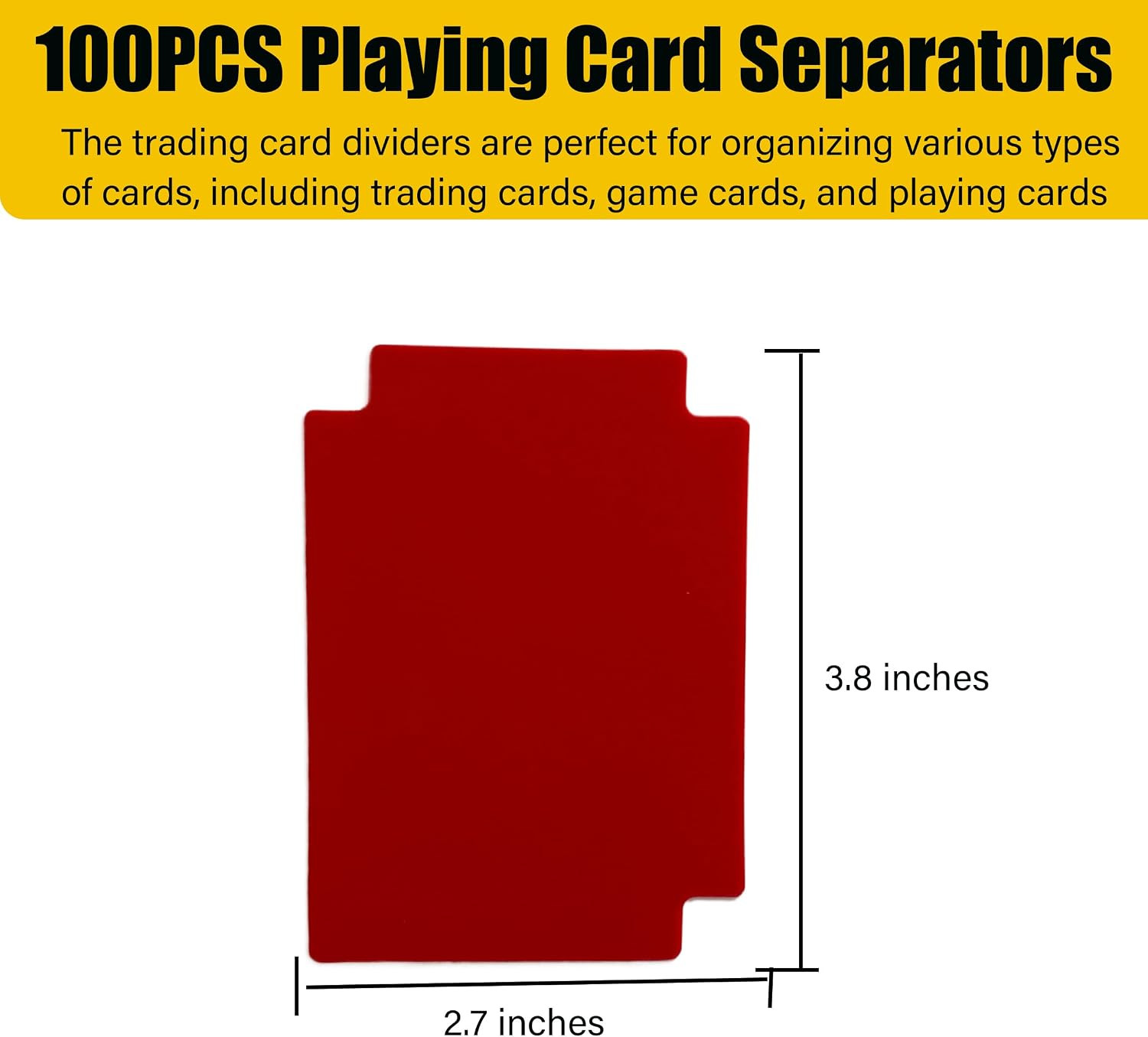 100PCS Trading Card Dividers, 2.7 X 3.8 Inches, 10 Colors, Premium Plastic Card