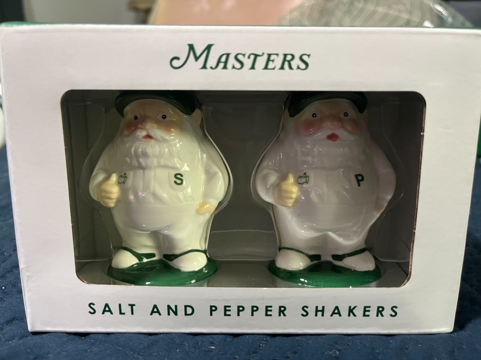 2026 Masters Golf Gnome Caddie Salt & Pepper Shakers, NIB