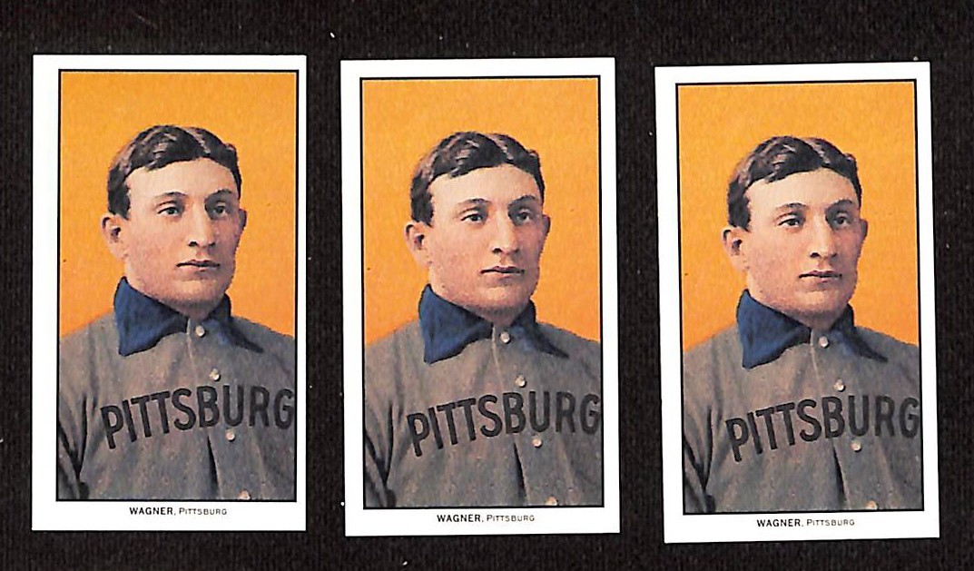 Honus Wagner Piedmont #150 Cigarette Card 1995 T206 Reprint 3ct Card Lot 3501M