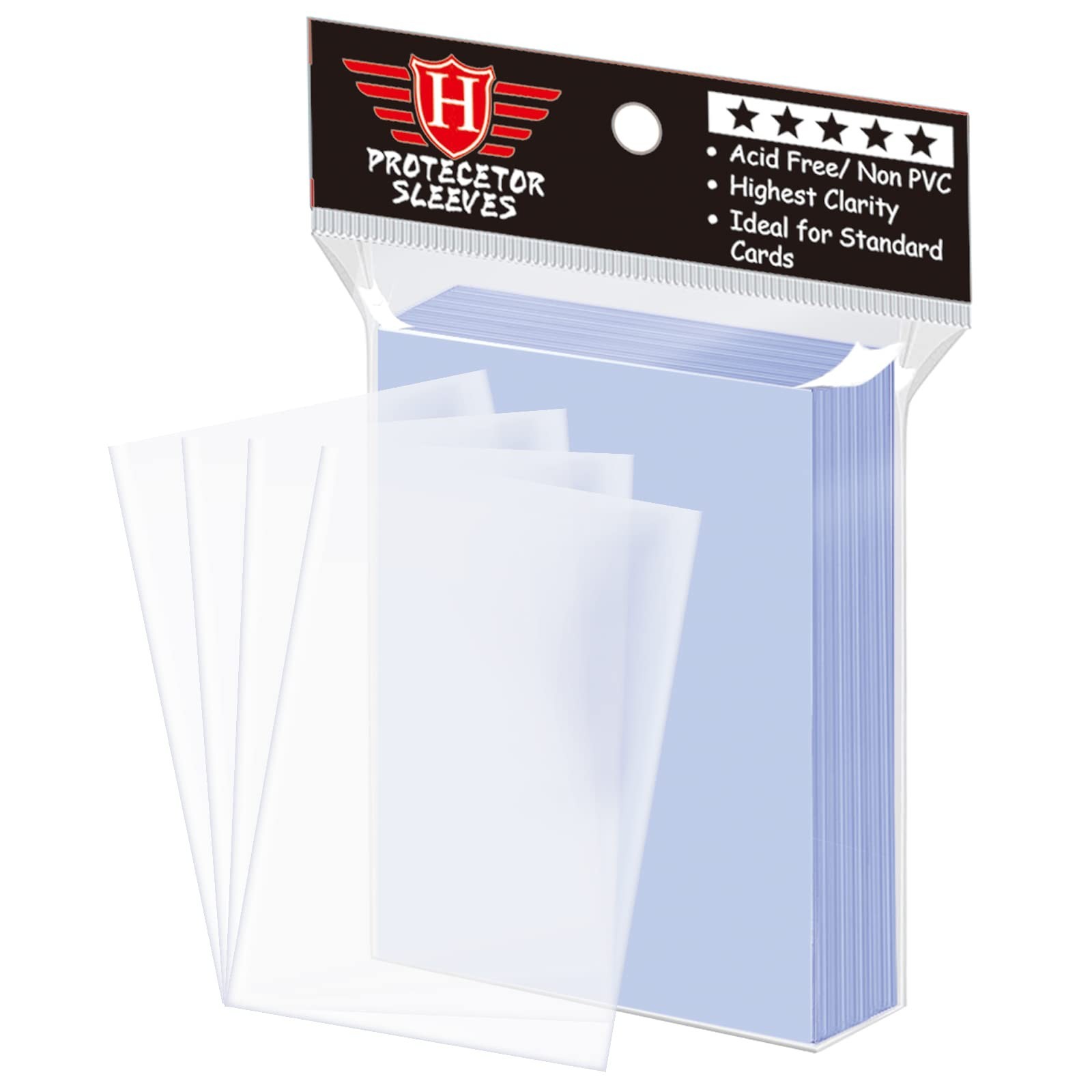 100 Counts Clear Penny Card Sleeves for Trading Cards, Plastic Soft Card Slee…
