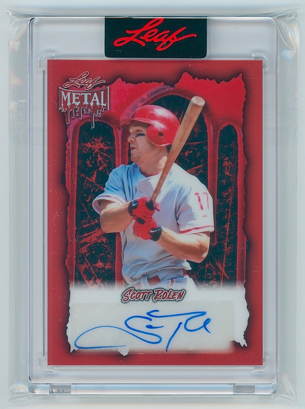 2025 Leaf Metal Halloween Autograph Blood Prismatic #BA-SR1 Scott Rolen 1/13