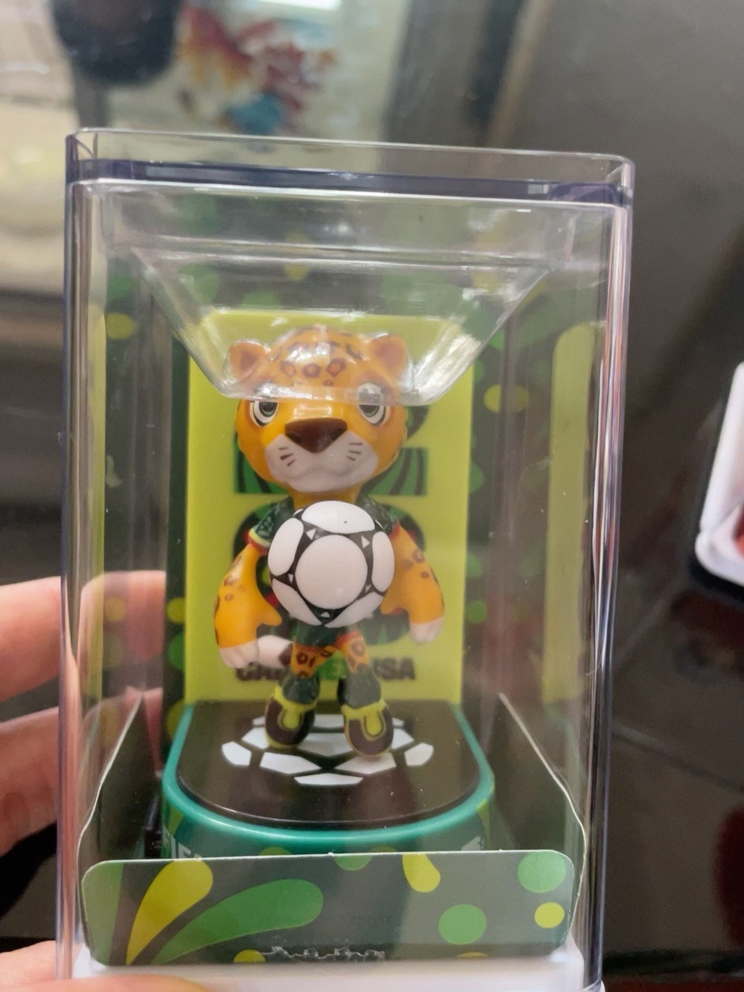 official FIFA World Cup 2026 mascots (Maple, Zayu, and Clutch) figure display