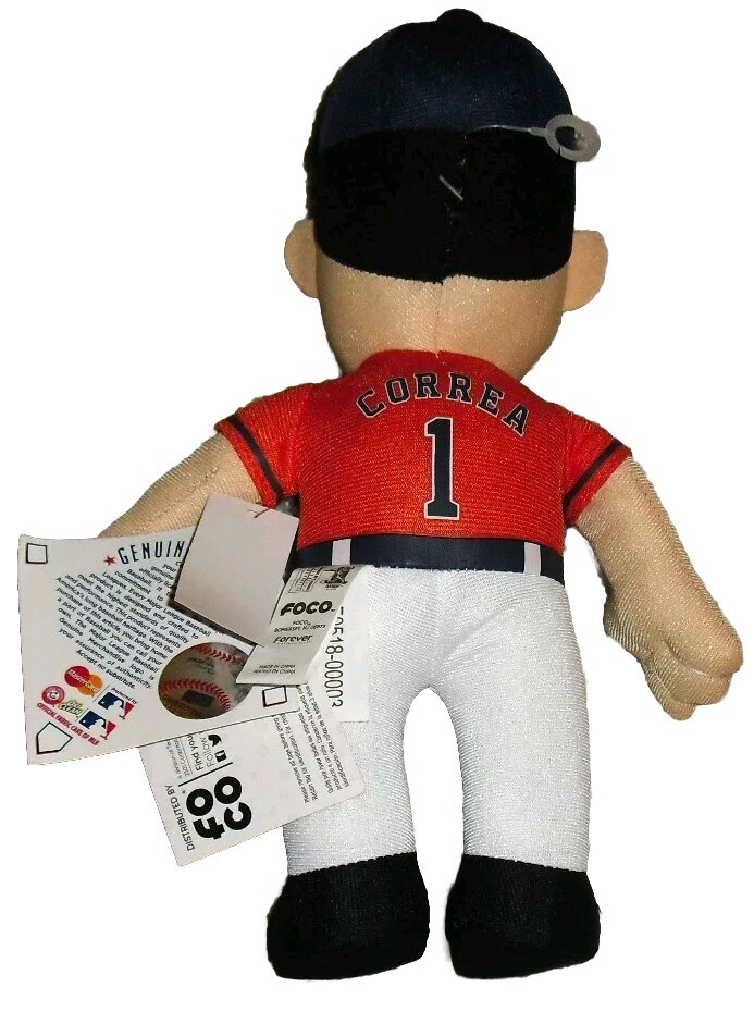 Carlos Correa Houston Astros 10.5 inch Plush Stuffed New Tags Foco Mlb