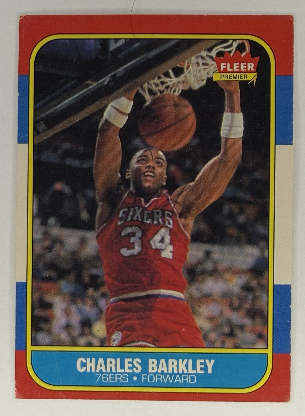 Fleer 1986-87 Charles Barkley Rookie Base #7 Philadelphia 76ers NBA Card