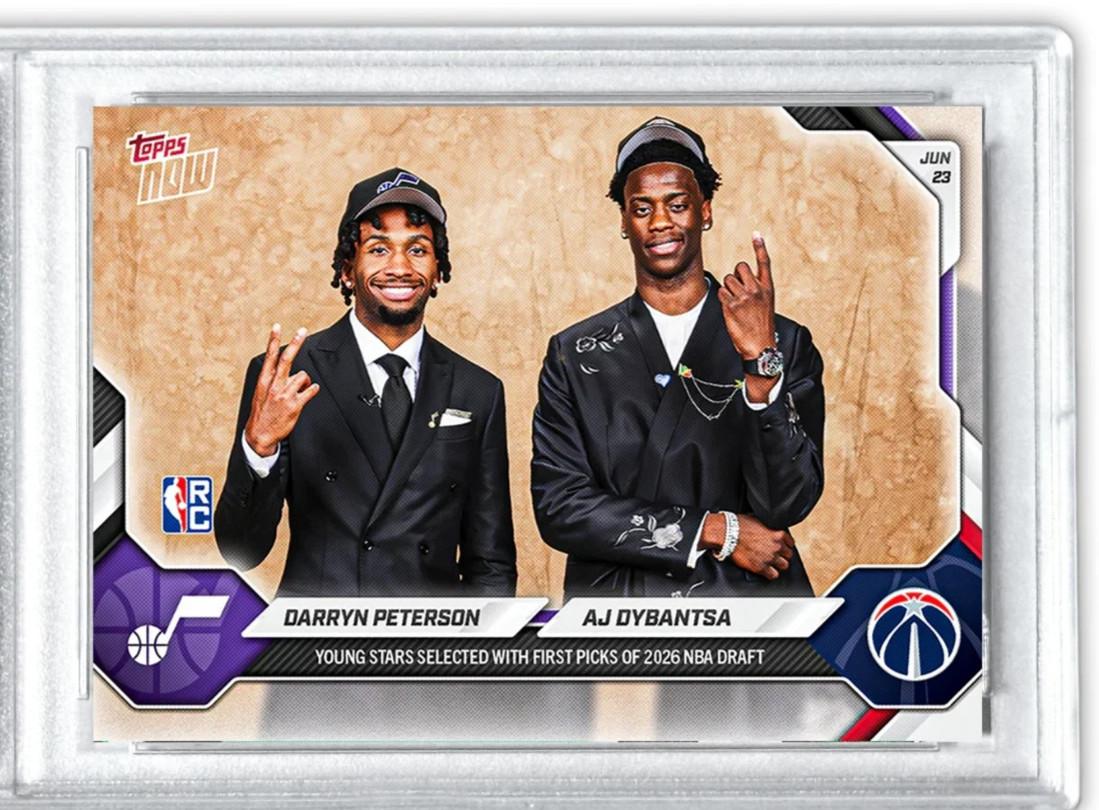 GRADED GEM-MT 10 DARRYN PETERSON/AJ DYBANTSA 2026 Topps Now ROOKIE #DPAJ Presale