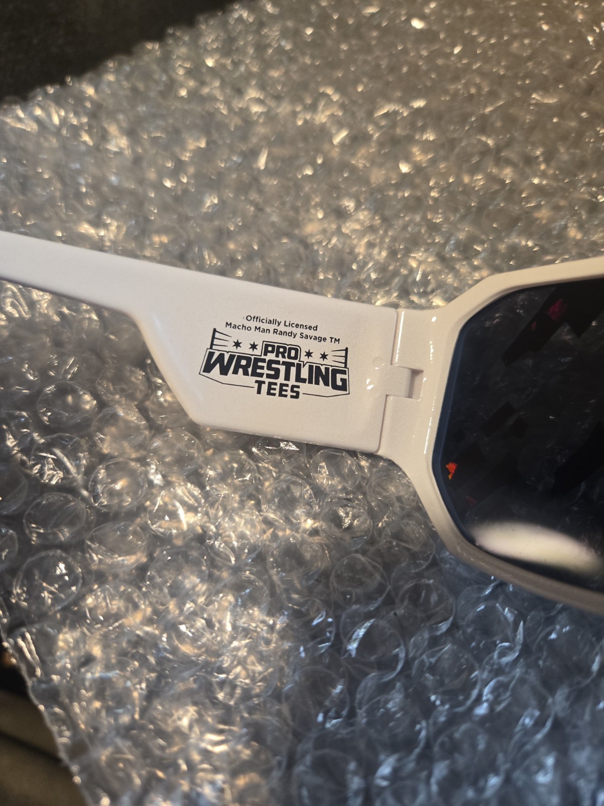 Officially Licensed Macho Man Sunglasses – Digital White Pro Wrestling Tees New