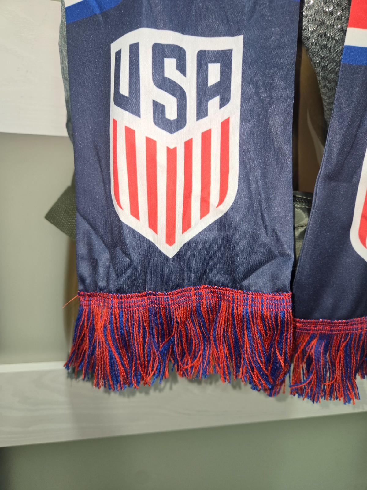 USA Soccer Fan Scarf Red White Blue