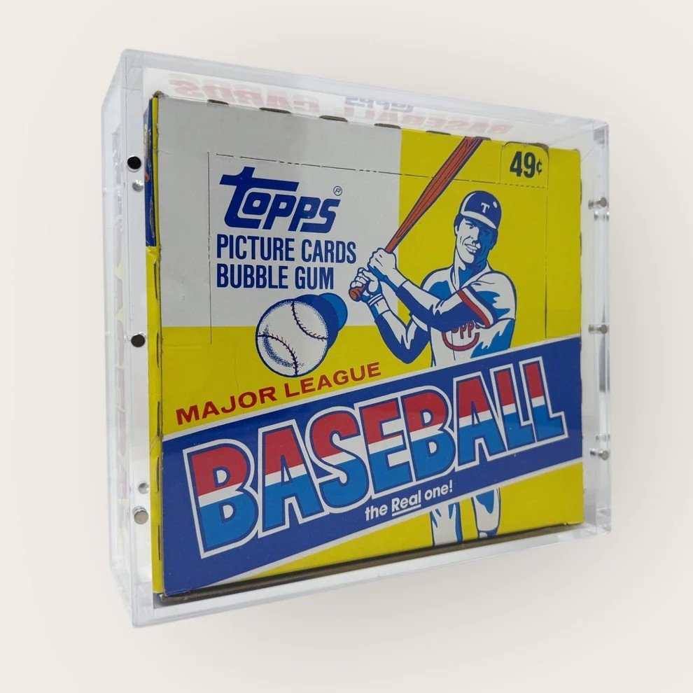 Acrylic Display Case Magnetic Lid FITS 1983 TOPPS Baseball CELLO 24 Pack Box