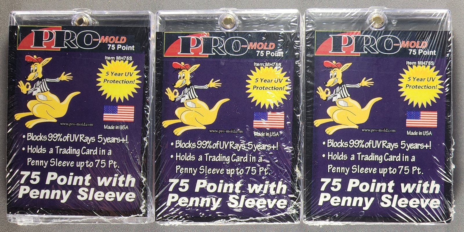 3x Pro Mold MH75S 1st Gen w/ Sleeve 75pt Magnetic Card Holder One Touch
