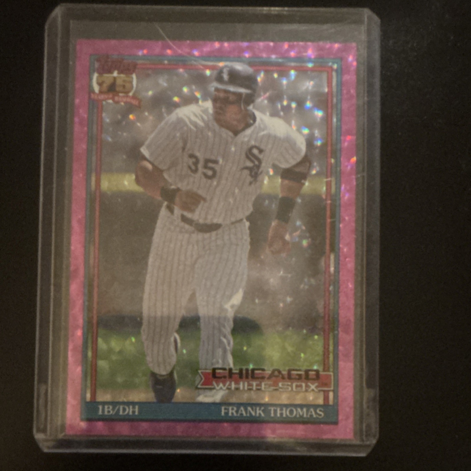 Topps 2026 Series 1 Frank Thomas pink crackle foilboard #T91-31
