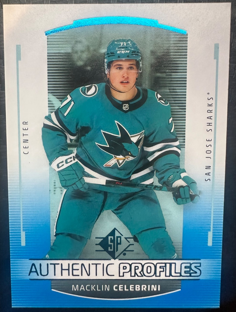 2025-26 Sp – Retail Authentic Profiles Macklin Celebrini #AP-15 Blue