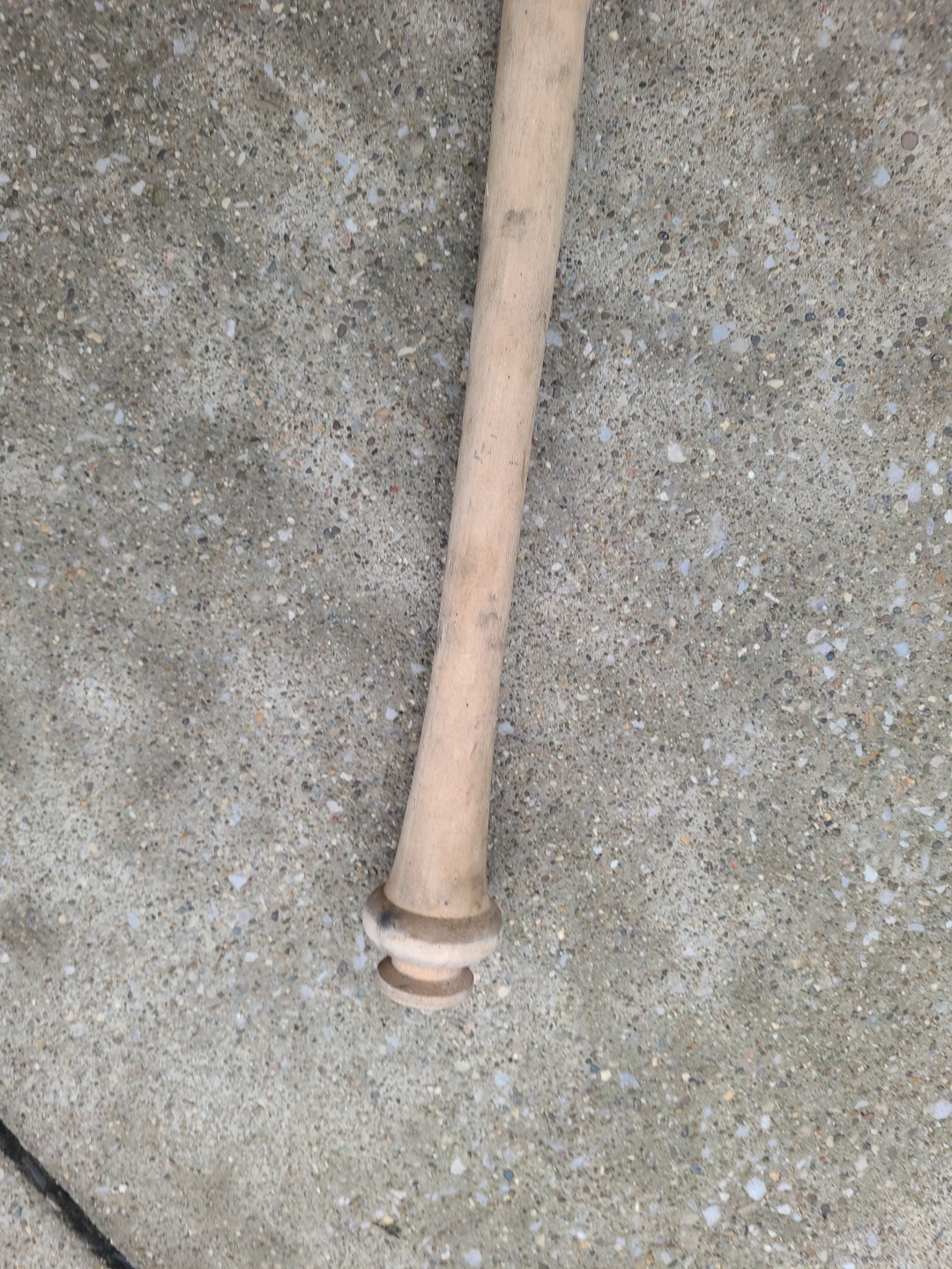 Unfinished Louisville KY Slugger Wooden Baseball Bat Set Up Pro Stock Warped Bat