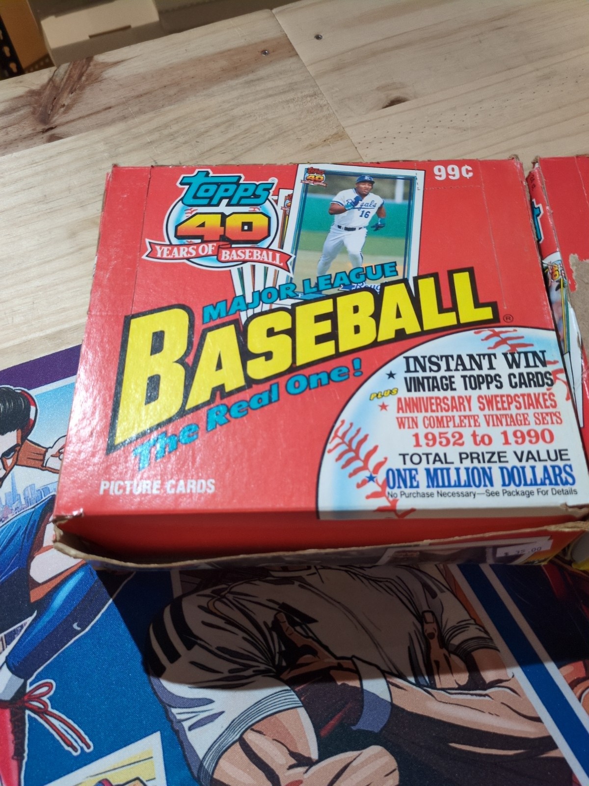 UGLY BOXES 1991 Topps Baseball Cello Box Chipper Jones RC? Whiten Error Card?