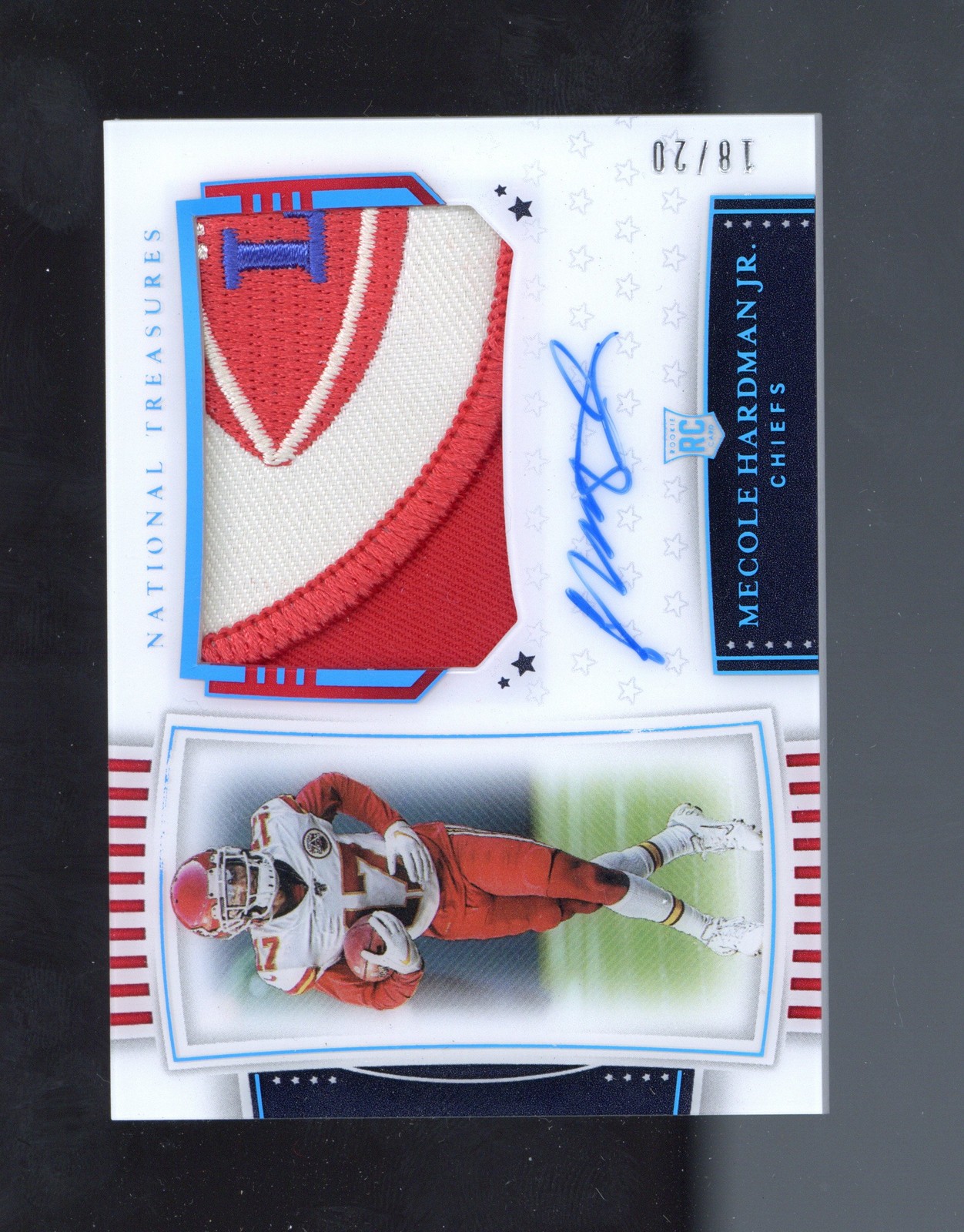 2019 Panini National Treasures #173 Mecole Hardman Jr. /20 AUTO RPA ROOKIE