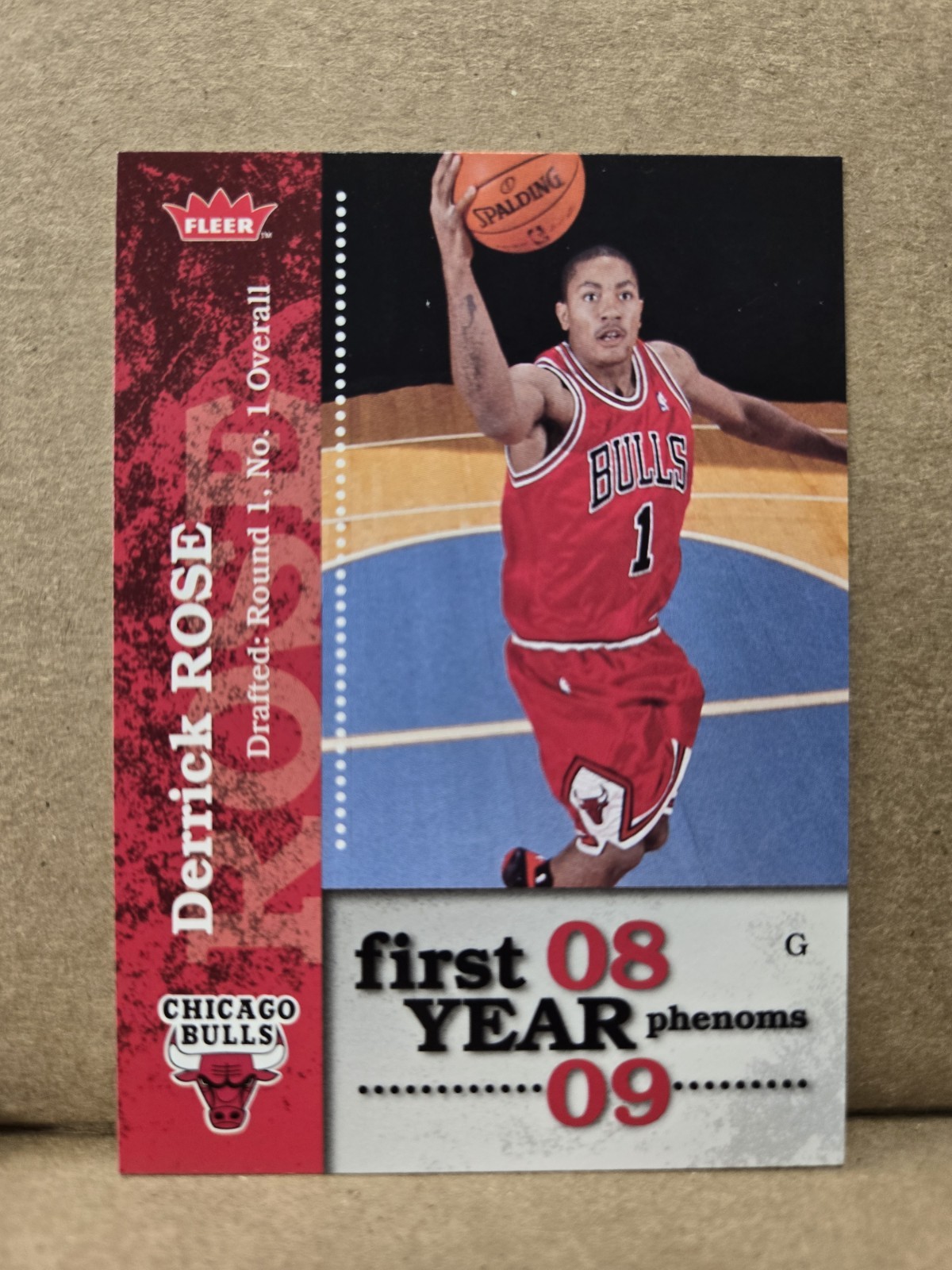 2008-09 Fleer First Year Phenoms Derrick Rose #PH-1 (RC) Chicago Bulls