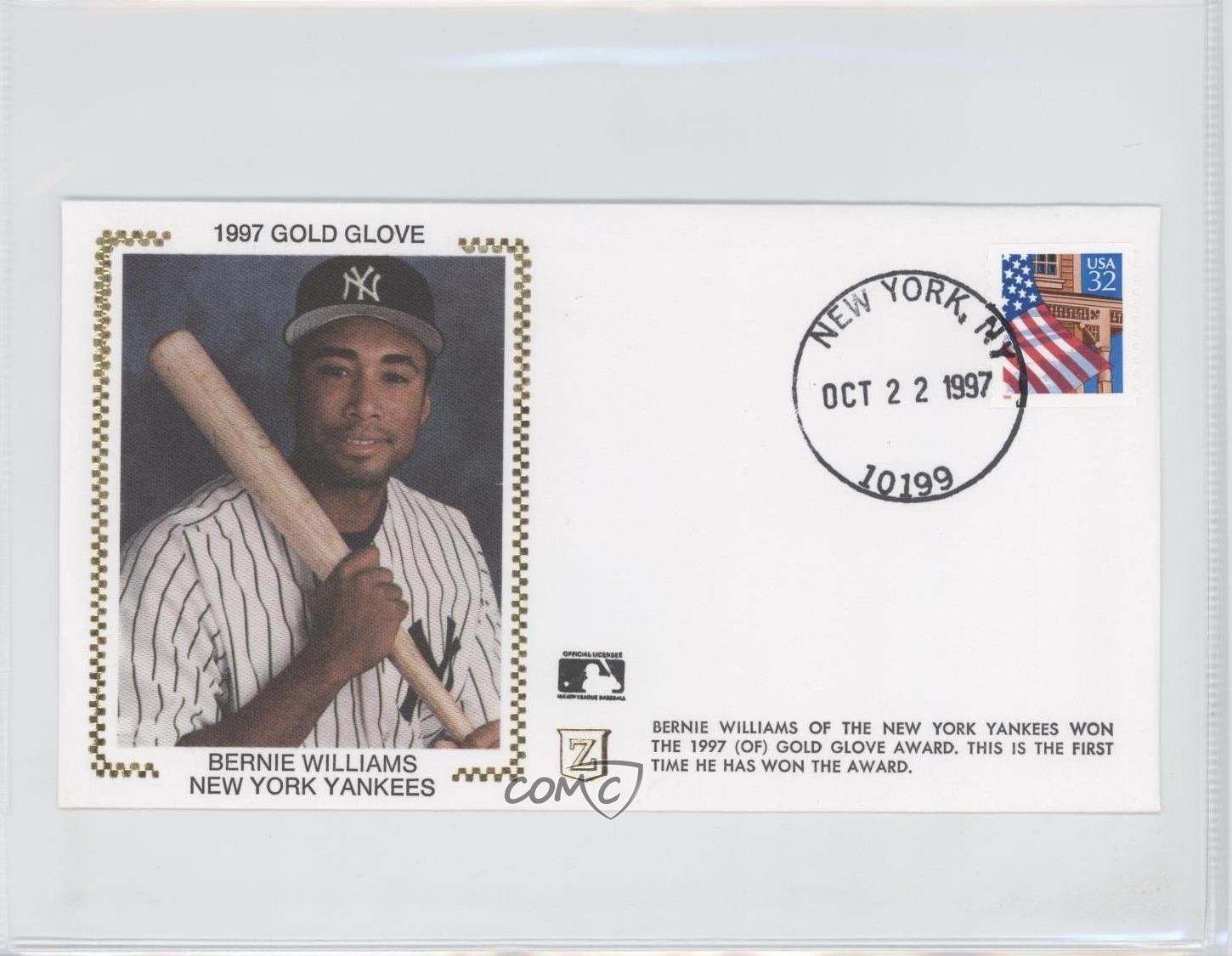 1997 Z Silk Postal Covers Bernie Williams 0q3