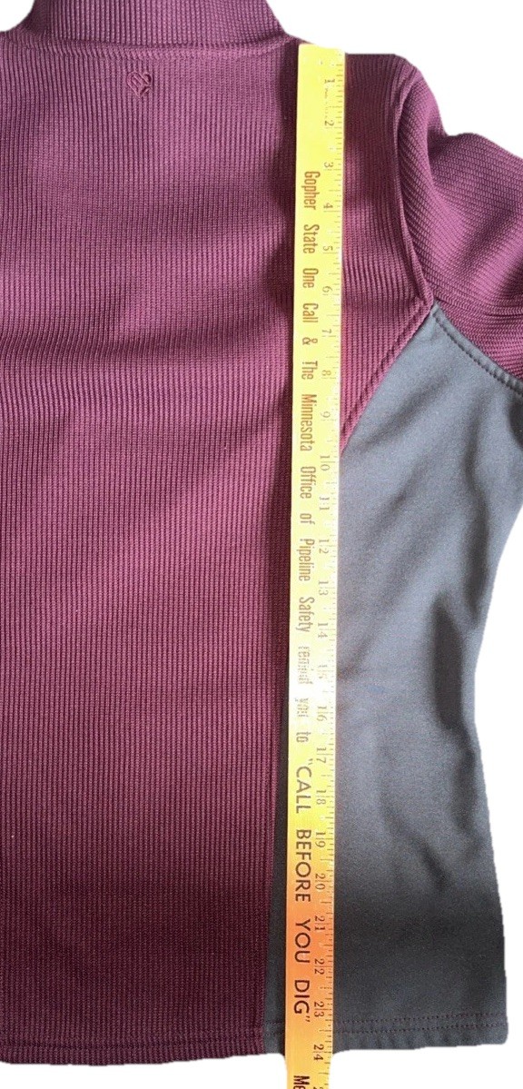 Minnesota Golden Gophers Women’s M 1/4 Zip Waffle Knit Pullover Logo Maroon
