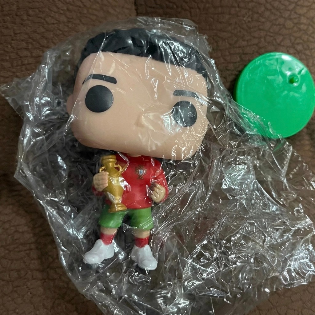Cristiano Ronaldo Figure Portugal CR7 Soccer Trophy Collectible 10cm No Box