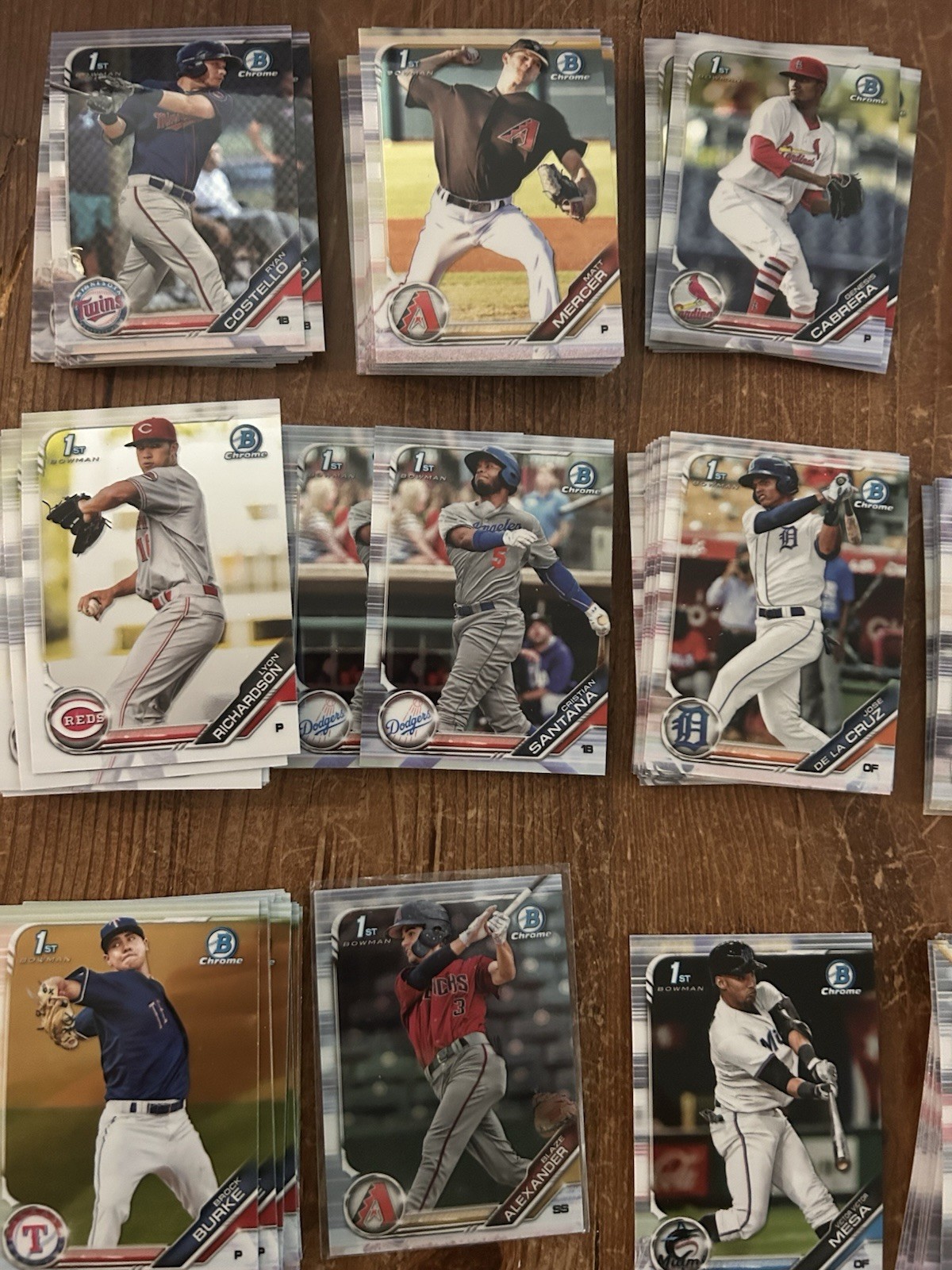 2019 Bowman Chrome BCP Prospect Lot 3200+ 1st Bowman Inserts Many Dupes