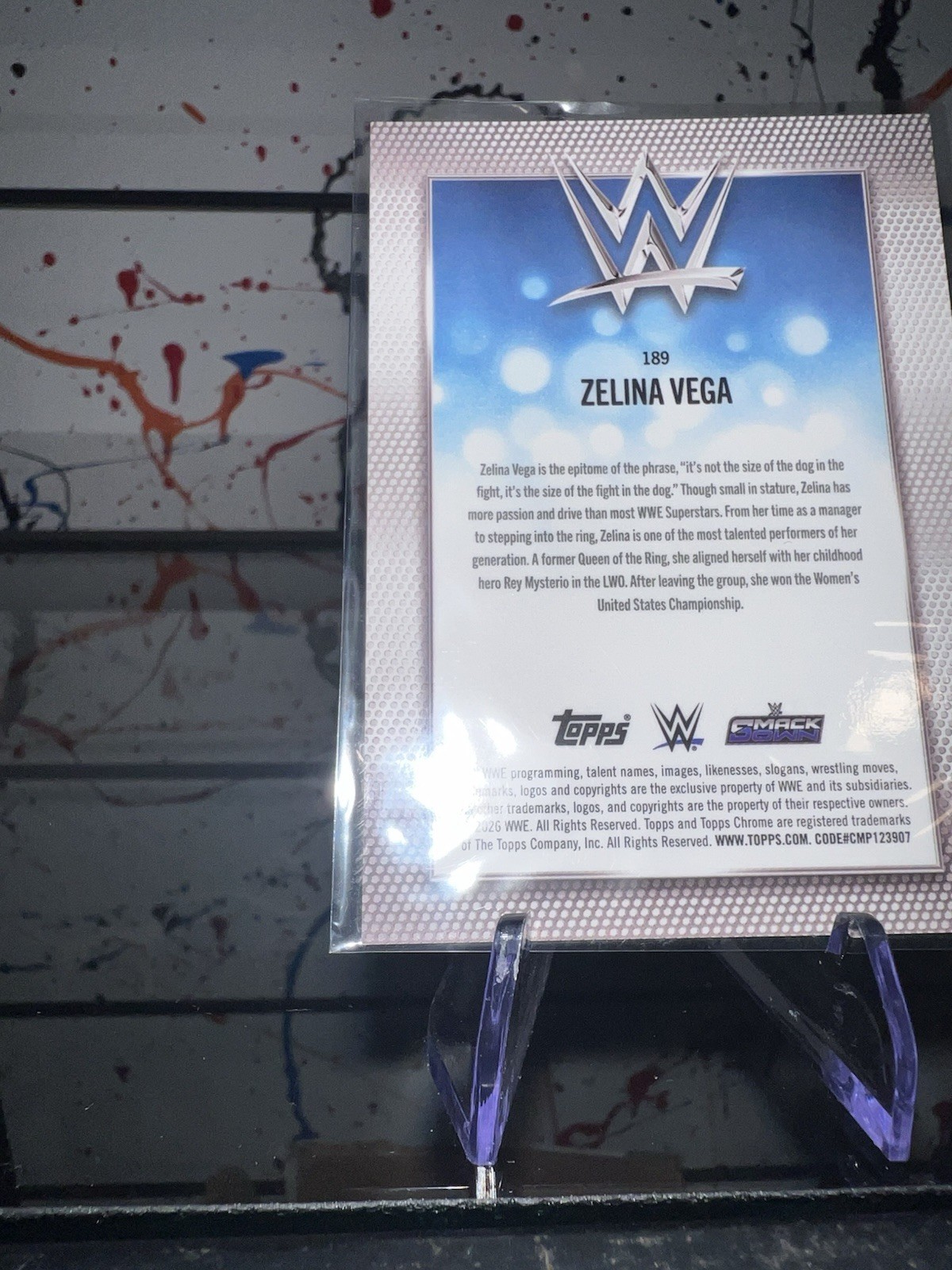 Topps 2026 Topps Chrome WWE Zelina Vega #189 Serial Numbered 3/12