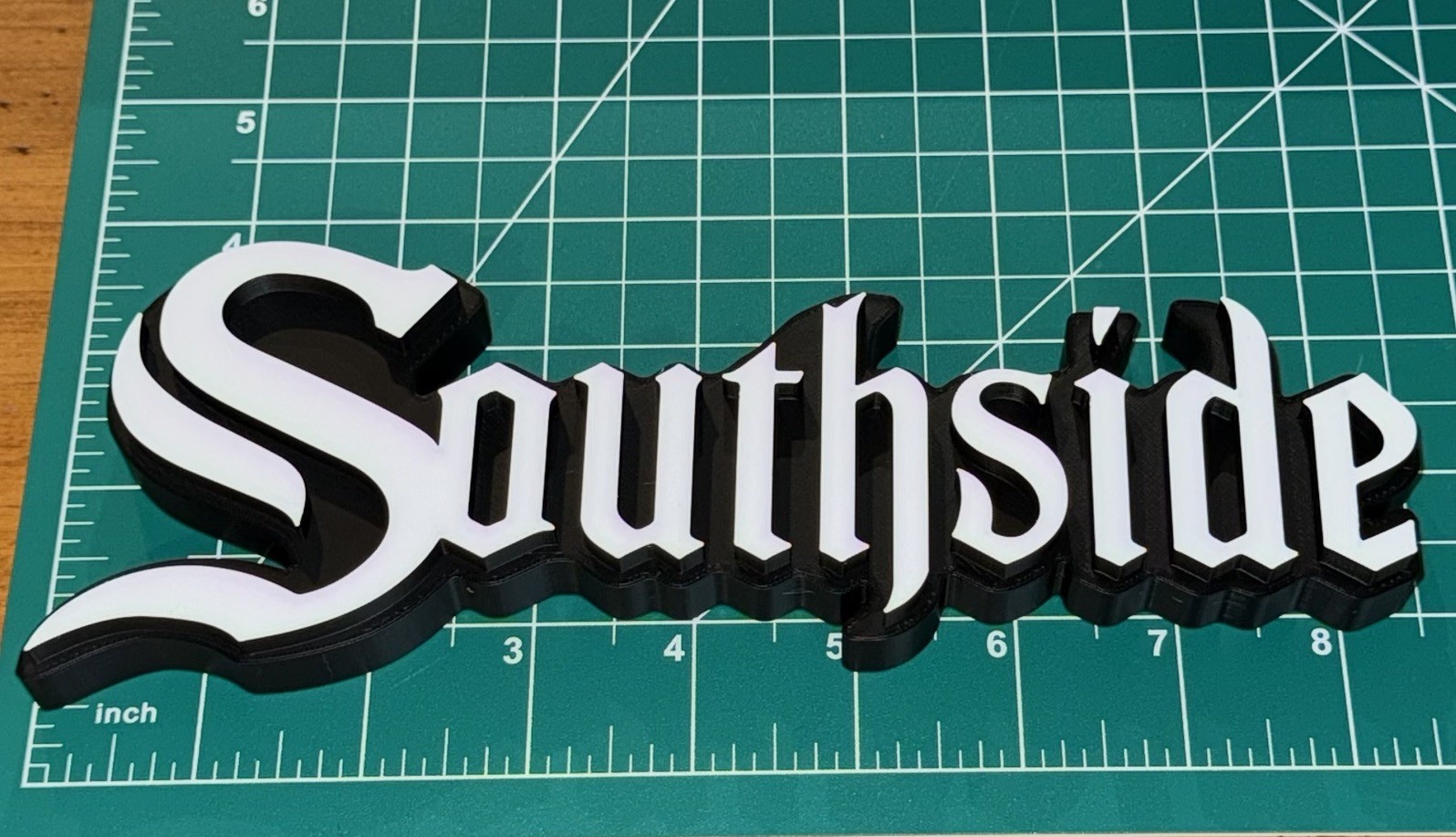 Chicago White Sox Southside City Sign Logo 3D Freestanding Shelf Desk Decor PLA