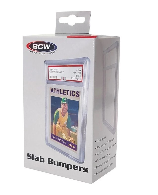 BCW Slab Bumper (Box of 6) – Clear – Protects PSA Sized Graded Card Slabs