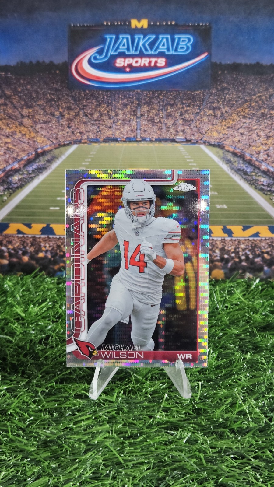2025 Topps Chrome Football #2 Michael Wilson Pulsar Refractor