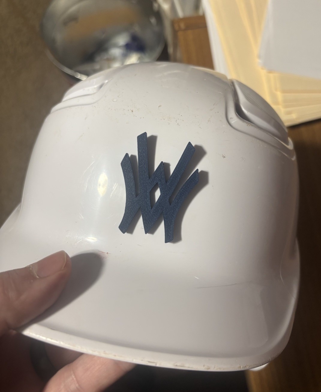 West Virginia Full Size Raised 3-D Batting Helmet Logo. 2” Tall. See Details!