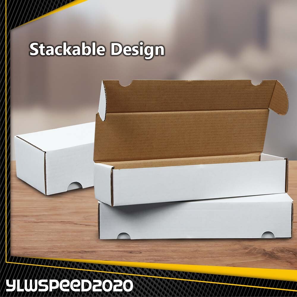 25 Storage Boxes Lot 800 Count Sports Cards Trading Corrugated Max Pro White